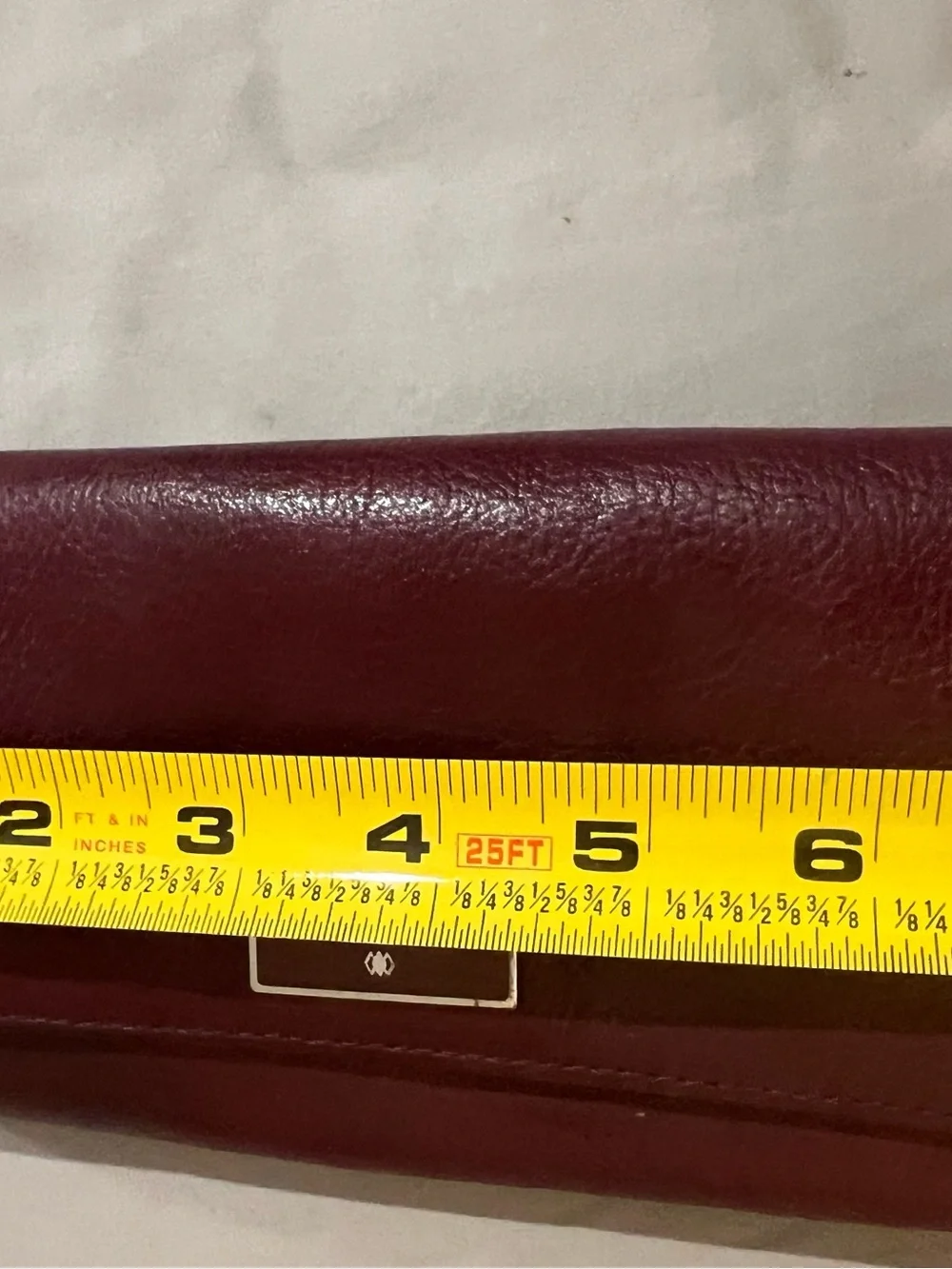Fossil Women's Deep Wine Leather Wallet with Logo Plaque